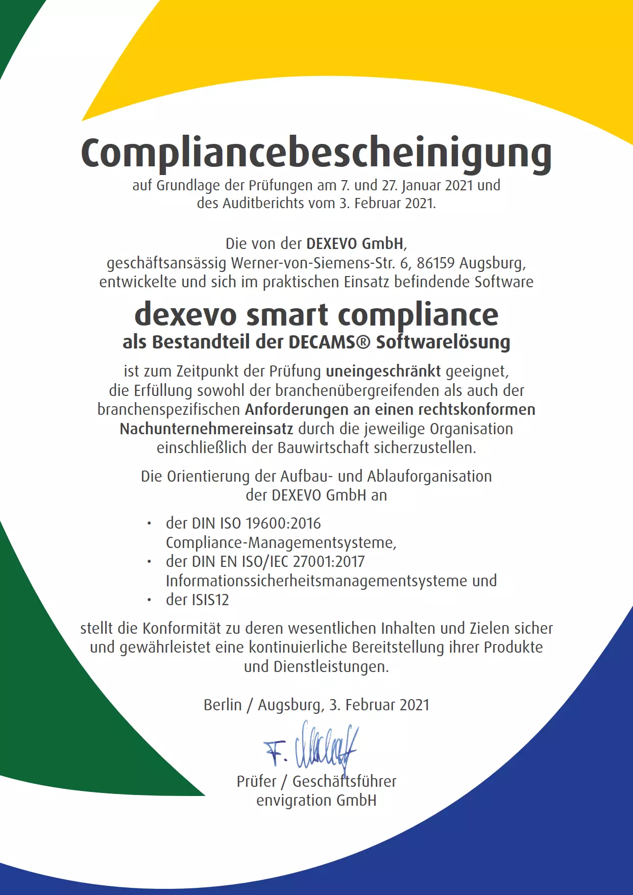 Compliancebescheinigung